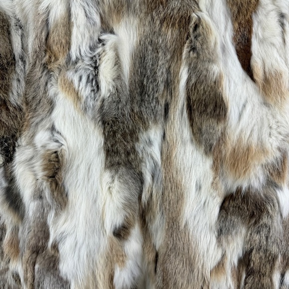 Arielle genuine rabbit fur high collar vest - Picture 8 of 14